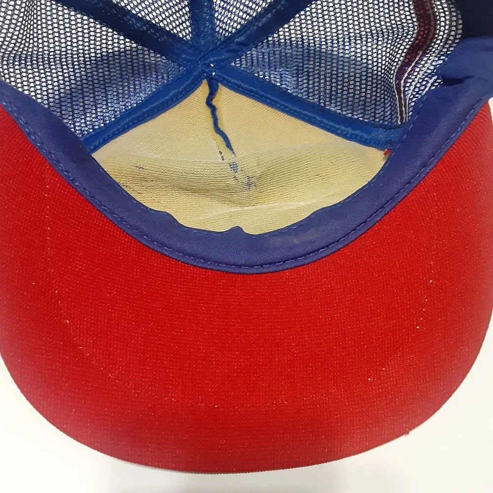 Pepsi-Cola 3 Stripe VTG Trucker Style Snapback Made in USA Hat/Cap - Picture 5 of 9